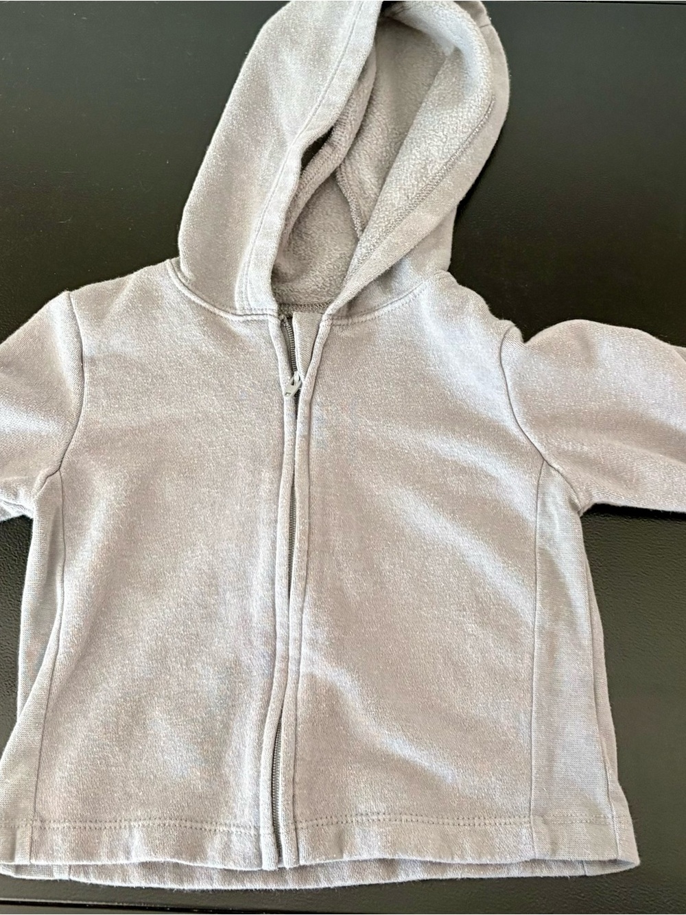 Hanes Kids Light Gray Hooded Zip-Up Sweatshirt